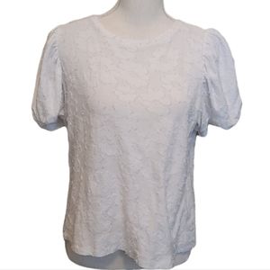 3/$10 White Texture LOFT Top